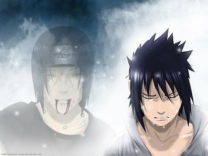 Naruto Shippuuden, Uchiha Itachi, Uchiha Sasuke, HD tapet HD wallpaper