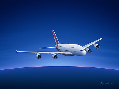 Airbus A380 HD, фотография, аэробус, a380, HD обои HD wallpaper