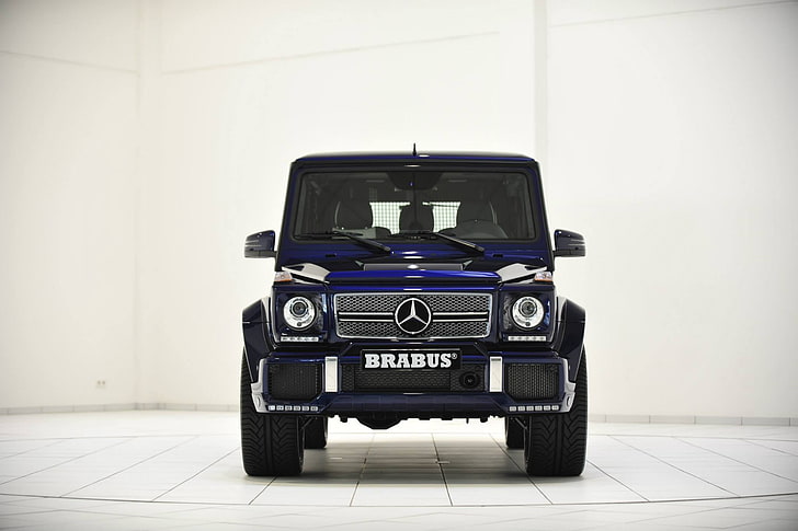 синий Mercedes-Benz внедорожник, мерседес, брабус, Widestar, мистик, G63 AMG, HD обои