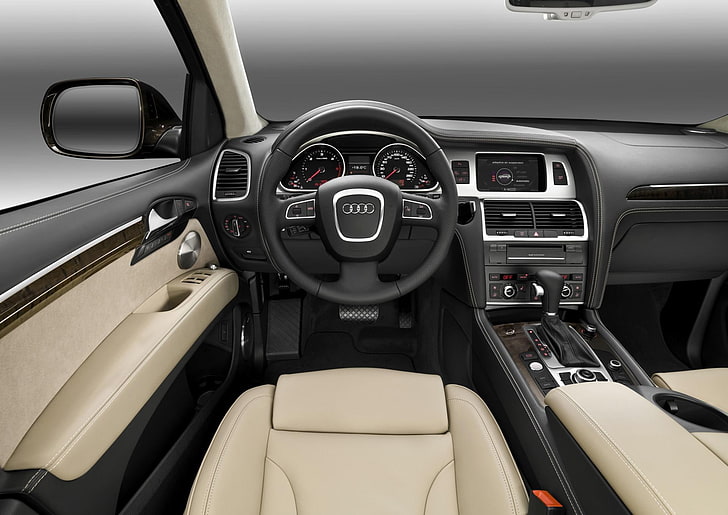 Interior Audi Q7 2010, mobil, Wallpaper HD