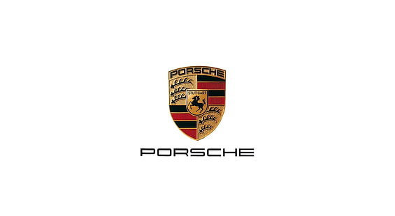 Porsche, Künstlerisch, Typografie, Weiß, Hintergrund, Logo, Porsche, HD-Hintergrundbild HD wallpaper