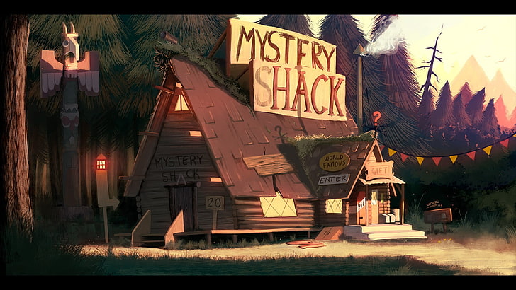 Mystery Shack artwork, Gravity Falls, HD wallpaper