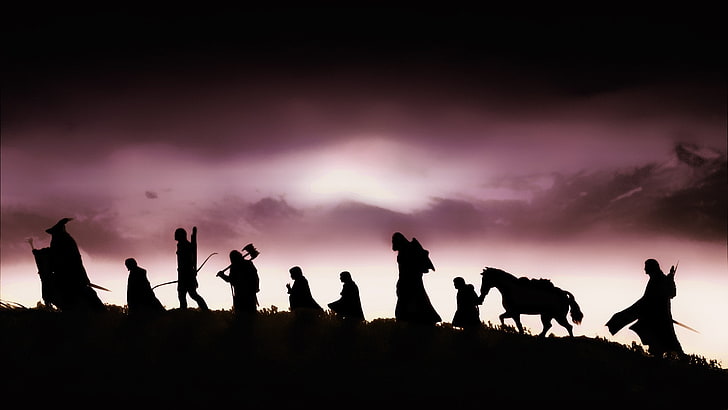 Silhouette, The Lord Of The Rings, The Lord Of The Rings: The Fellowship Of The Ring, HD wallpaper