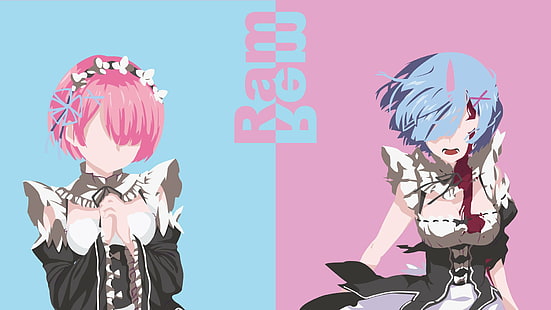 Anime, Re: ZERO -Starting Life in Another World-, Ram (Re: ZERO), Rem (Re: ZERO), HD tapet HD wallpaper