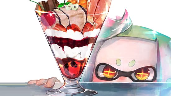  anime, Splatoon, Splatoon 2, Nintendo, ice cream, food, HD wallpaper HD wallpaper