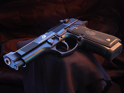 pistola d'argento semiautomatica, armi, pistola Beretta Elite, Beretta, Sfondo HD HD wallpaper