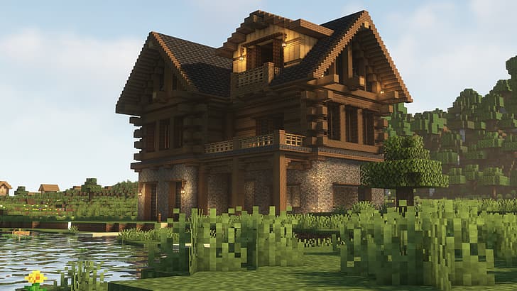 Minecraft, Shader, Landschaft, Videospiele, HD-Hintergrundbild