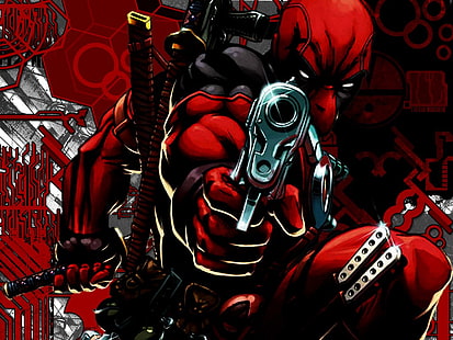 Deadpool illustration, Deadpool, HD tapet HD wallpaper