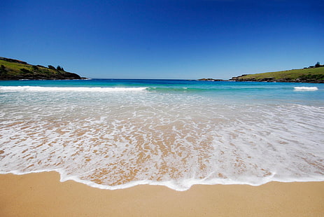 mar, naturaleza, playa, Fondo de pantalla HD HD wallpaper