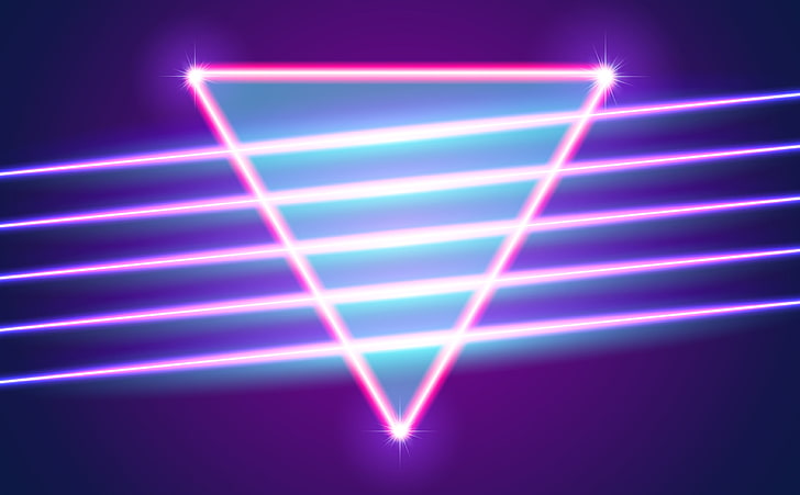 Music, Neon, Background, Triangle, Electronic, Shine, Retro, Synthpop, Darkwave, Synth, Retrowave, Synth-pop, Sinti, Synthwave, Synth pop, HD wallpaper