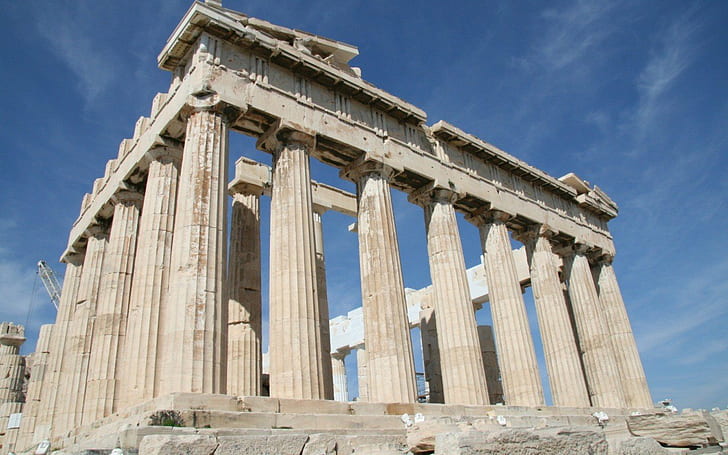 greek architecture building greece ancient acropolis, HD wallpaper