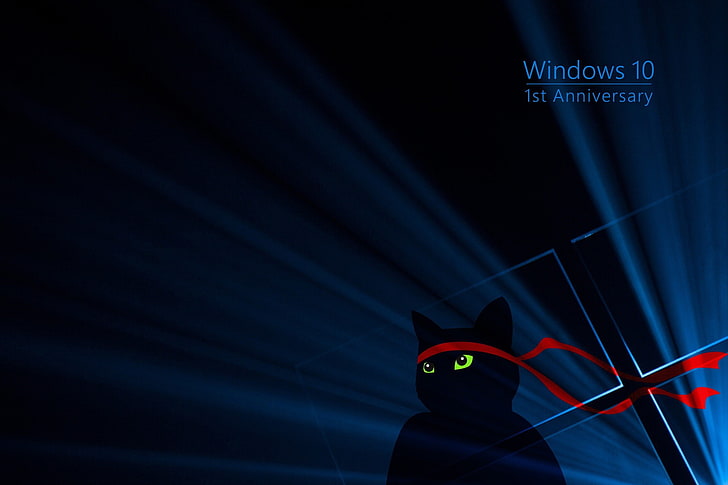 2160x1440 px black blue cat Dark Green red Windows 10 Windows 10  Anniversary Anime Fairy Tail HD Art, HD wallpaper | Wallpaperbetter