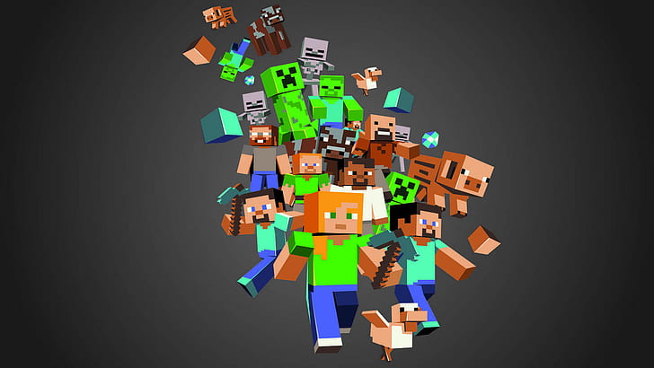 Minecraft, Spiele, Kunst, Digitale Kunst, Abstrakt, Kleine Männer, Einfacher Hintergrund, Minecraft, Spiele, Kunst, Digitale Kunst, Abstrakt, Kleine Männer, Einfacher Hintergrund, HD-Hintergrundbild