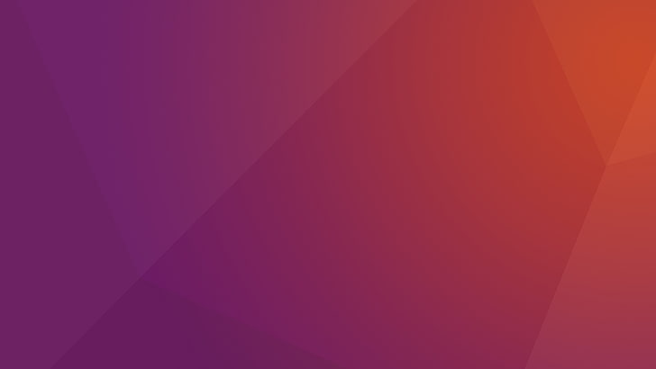 фиолетово-оранжевые обои, Ubuntu, Linux, градиент, минимализм, HD обои