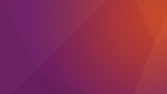 紫とオレンジの壁紙、Ubuntu、Linux、グラデーション、ミニマリズム、 HDデスクトップの壁紙 HD wallpaper