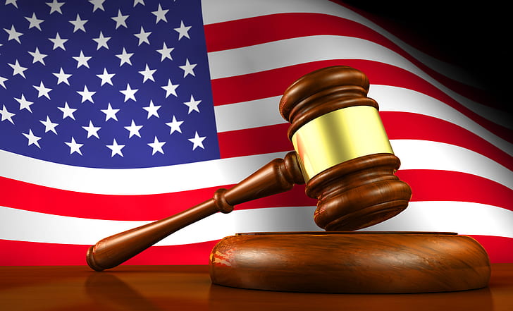 bandera, martillo, Estados Unidos, Estados Unidos, fon, la corte, corte, Fondo de pantalla HD