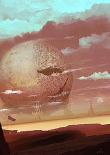 Kuldar Leement, futuristico, fantascienza, opere d'arte, Sfondo HD HD wallpaper
