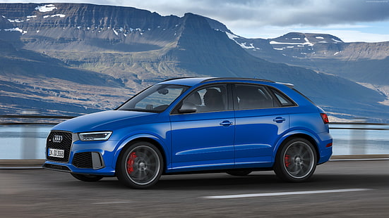 crossover, Geneva Auto Show 2016, สีน้ำเงิน, สมรรถนะของ Audi RS Q3 (8U), วอลล์เปเปอร์ HD HD wallpaper