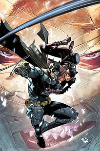 Marvel Batman et Catwoman illustration, Batman, Batman Eternal, Catwoman, Bruce Wayne, Fond d'écran HD HD wallpaper