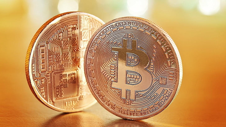 Geld, Bargeld, Bitcoin, Münze, Gold, HD-Hintergrundbild
