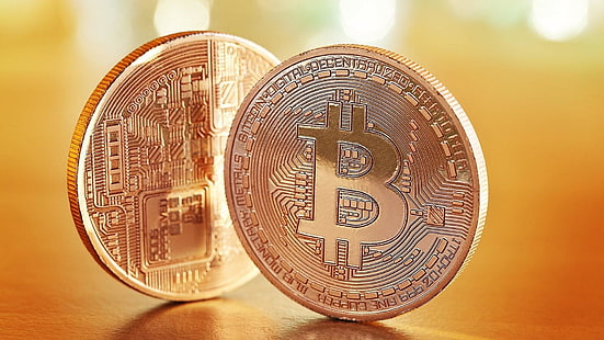 uang, uang tunai, bitcoin, koin, emas, Wallpaper HD HD wallpaper