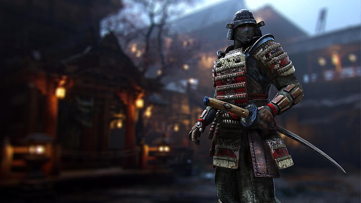 gray samurai, For Honor, sword, armor, samurai, HD wallpaper