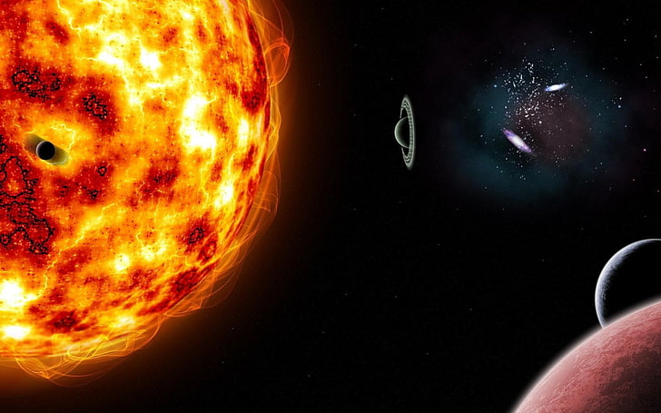 Планетите на слънчевата светлина космически звезди-най-новите тапети за работния плот .., HD тапет