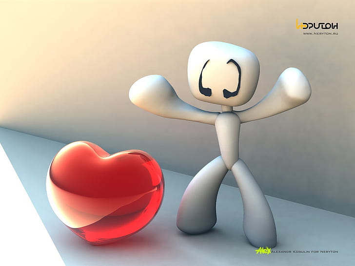 3D y CG Abstrac Crystal Heart Abstract 3D y CG HD Art, genial, amor, divertido, 3d y cg, corazón, Abstrac, Fondo de pantalla HD