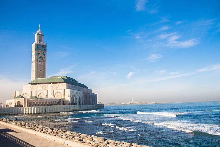 Masjid, Masjid, Bangunan, Maroko, Wallpaper HD