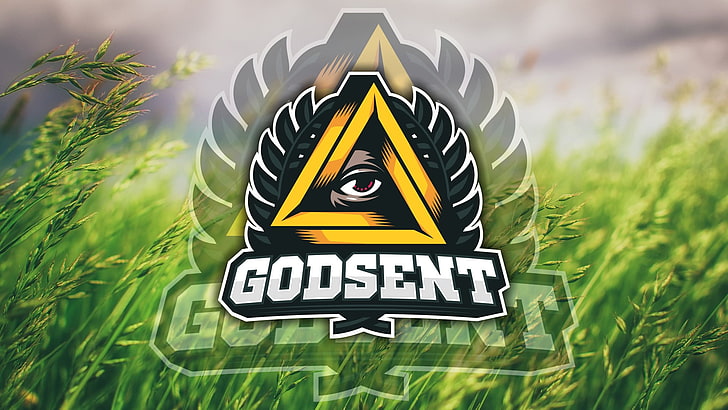Цифров тапет с лого на Godsent, Counter-Strike: Global Offensive, GODSENT, всички виждащи очи, HD тапет
