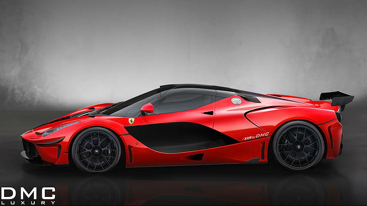 2014 DMC Ferrari LaFerrari FXXR 2, red ferrari laferrari DMC design, ferrari, 2014, laferrari, fxxr, cars, HD wallpaper