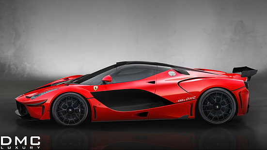 2014 DMC Ferrari LaFerrari FXXR 2, red ferrari laferrari DMC design, ferrari, 2014, laferrari, fxxr, cars, HD wallpaper HD wallpaper