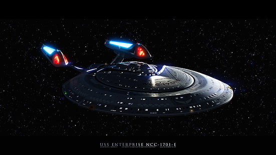 Star Trek USS Enterprise NCC, uzay, Star Trek, uzay gemisi, USS Enterprise (uzay gemisi), karanlık, HD masaüstü duvar kağıdı HD wallpaper