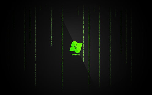 Logo Windows, windows, logo, verde, microsoft, 3d and abstract, Fond d'écran HD HD wallpaper