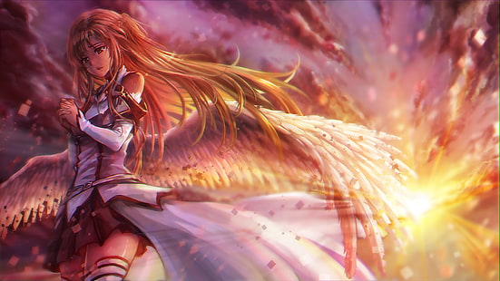 อะนิเมะ, สาวอะนิเมะ, Sword Art Online, Yuuki Asuna, วอลล์เปเปอร์ HD HD wallpaper