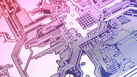 circuit board digital wallpaper, technology, CPU, PCB, circuitry, photo manipulation, HD wallpaper HD wallpaper