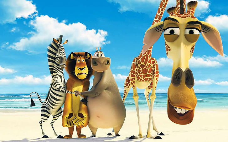 Мадагаскар, мадагаскар, мультфильм, HD обои