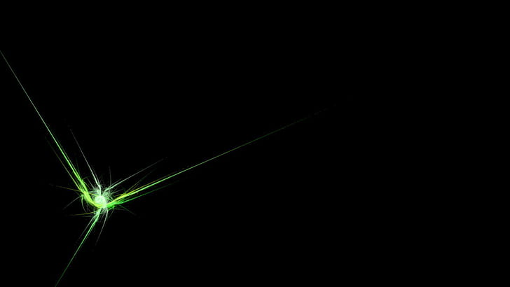 Neon green strands, green light, abstract, 1920x1080, strand, HD wallpaper