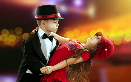 Adorabile ragazzino e ragazza che balla, adorabile, piccolo, ragazza, danza, Sfondo HD HD wallpaper