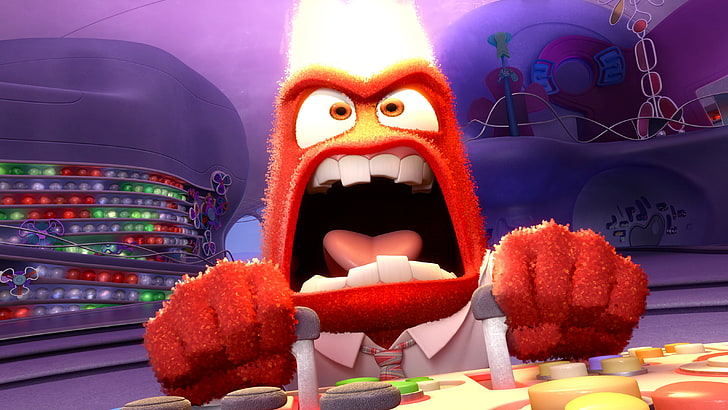 Inside Out Angry movie still, inside out, anger, pixar, disney, HD wallpaper