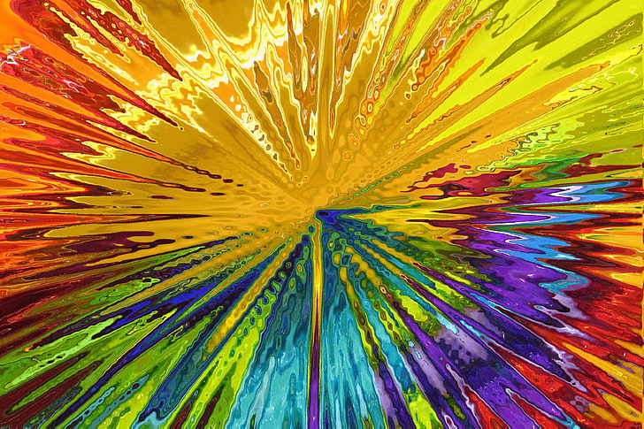 abstrato, fundo, explosão, gerado por computador, projeto, multicolorido, padrão, radial, irradiando, explosão de estrela, HD papel de parede
