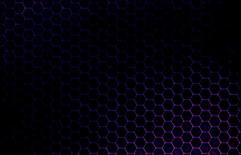 purple hexagonal pattern illustration, Abstract, Black, HD wallpaper HD wallpaper