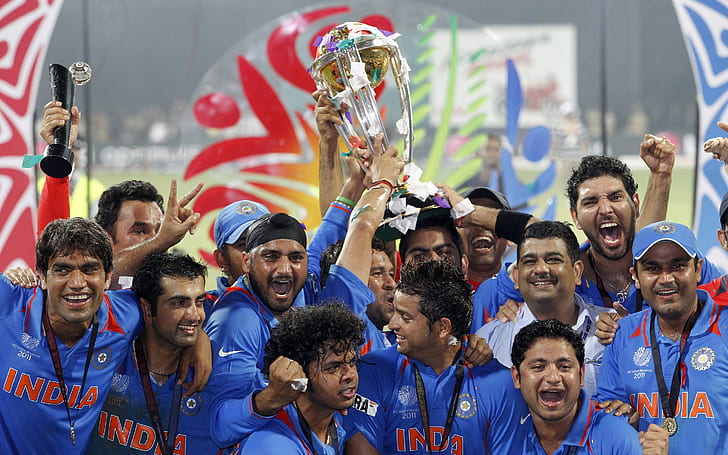 クリケットインドチーム、クリケット、チーム、幸せ、 HDデスクトップの壁紙