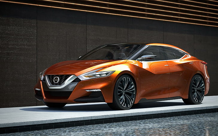 Nissan Sport Sedan Concept 2014, brown nissan coupe, concept, sedan, sport, nissan, 2014, cars, HD wallpaper