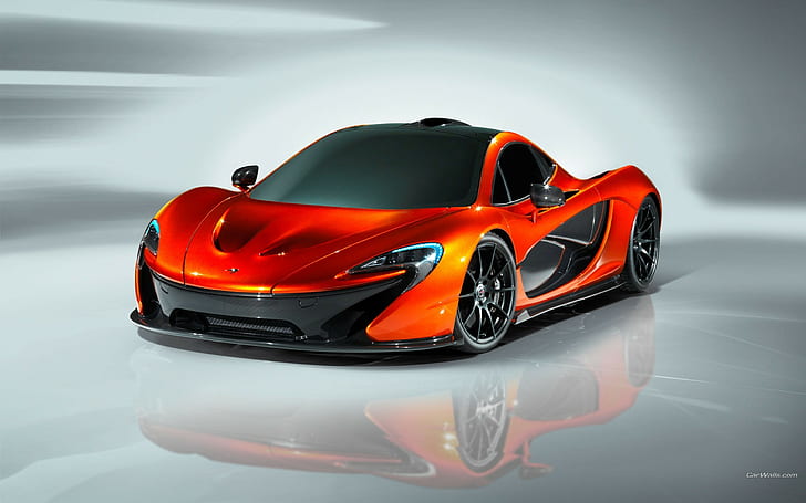 mobil, McLaren, kendaraan, mobil oranye, McLaren P1, mid-engine, mobil Inggris, Hibrida, Hypercar, Wallpaper HD