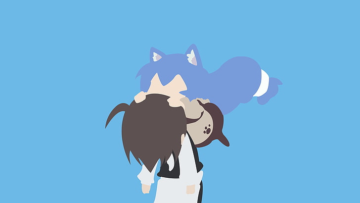 Acchi Kocchi, девушка-кошка, аниме, Цумики Минива, Ио Отонаси, HD обои