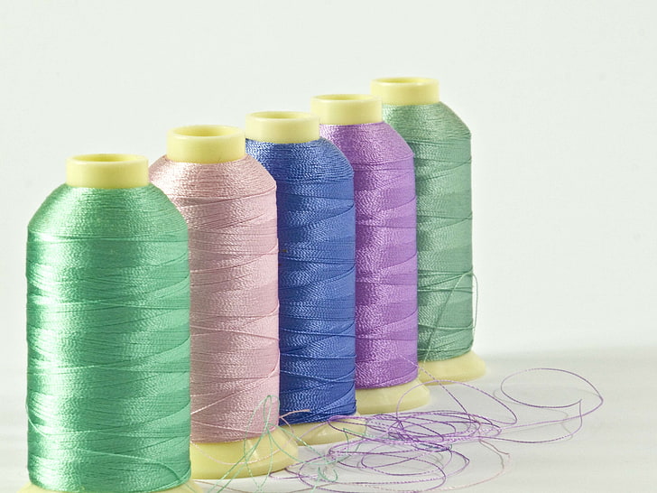 bobbin, colorful, craft, embroidery, hand labor, handarbeiten, nhutensilien, sewing thread, stick needle, tailoring, thread, yarn, HD wallpaper