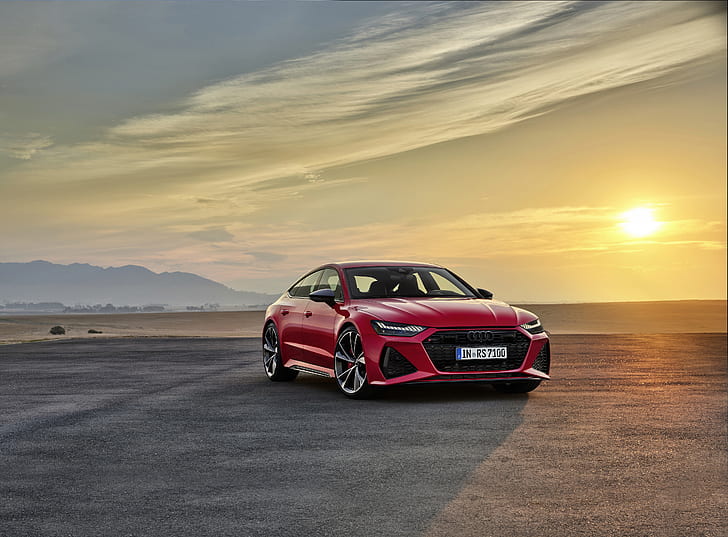 Audi, Audi RS7, Carro, Carro de luxo, Carro vermelho, Veículo, HD papel de parede