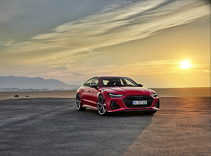  Audi, Audi RS7, Car, Luxury Car, Red Car, Vehicle, HD wallpaper HD wallpaper