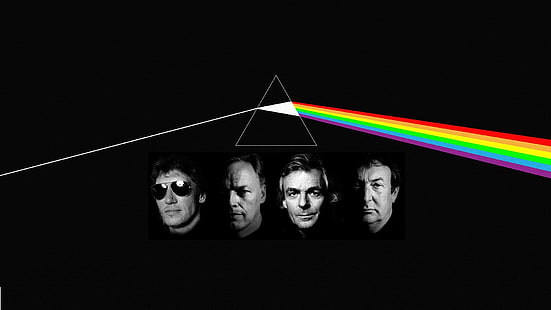 три черно-бели ризи с щампа на Мерилин Монро, Pink Floyd, група, HD тапет HD wallpaper